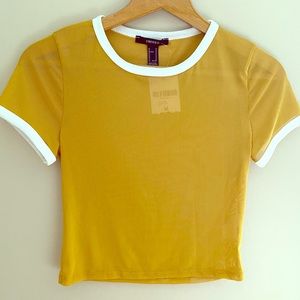 Mesh Gold Crop-Top with Tags!!!